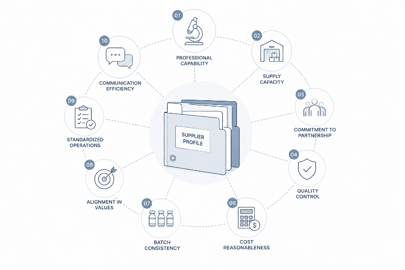 The 10 Cs of Peptide Supplier Evaluation